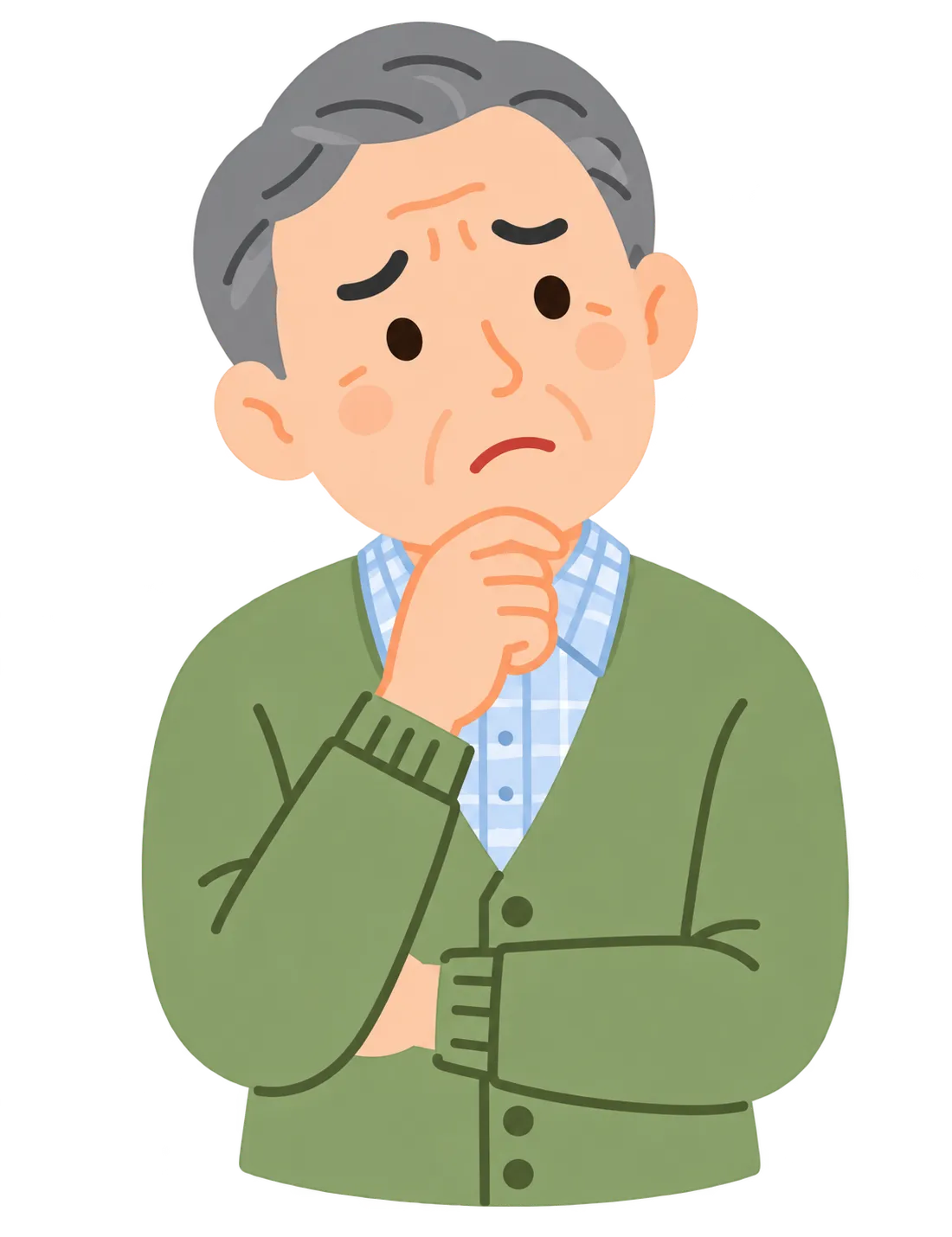 土地や空き家について悩む男性